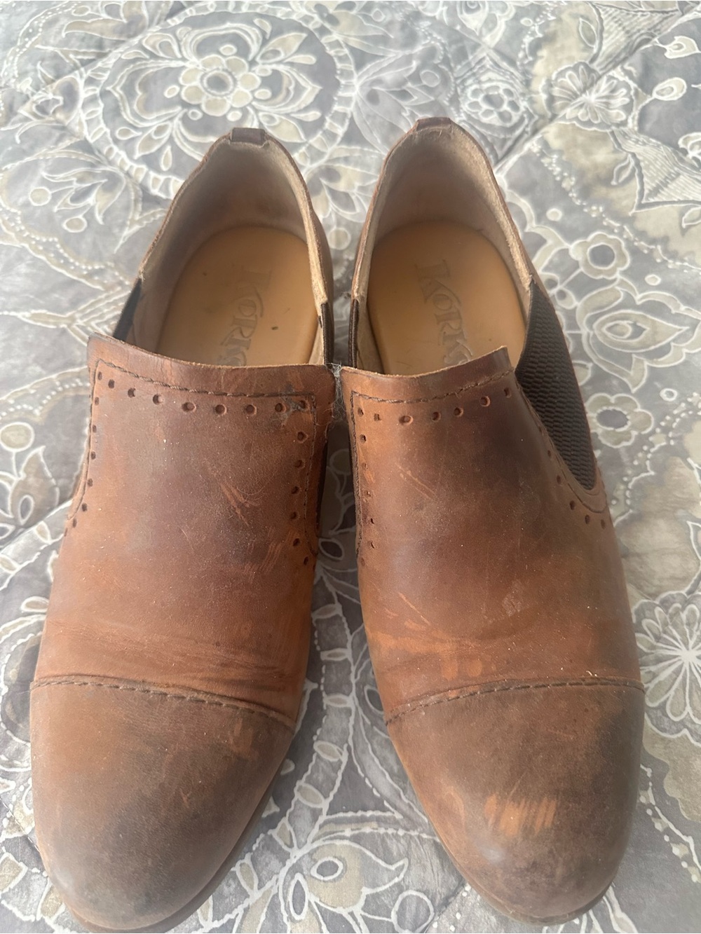 Kork-Ease Women's Brown Leather Slip-On Mules